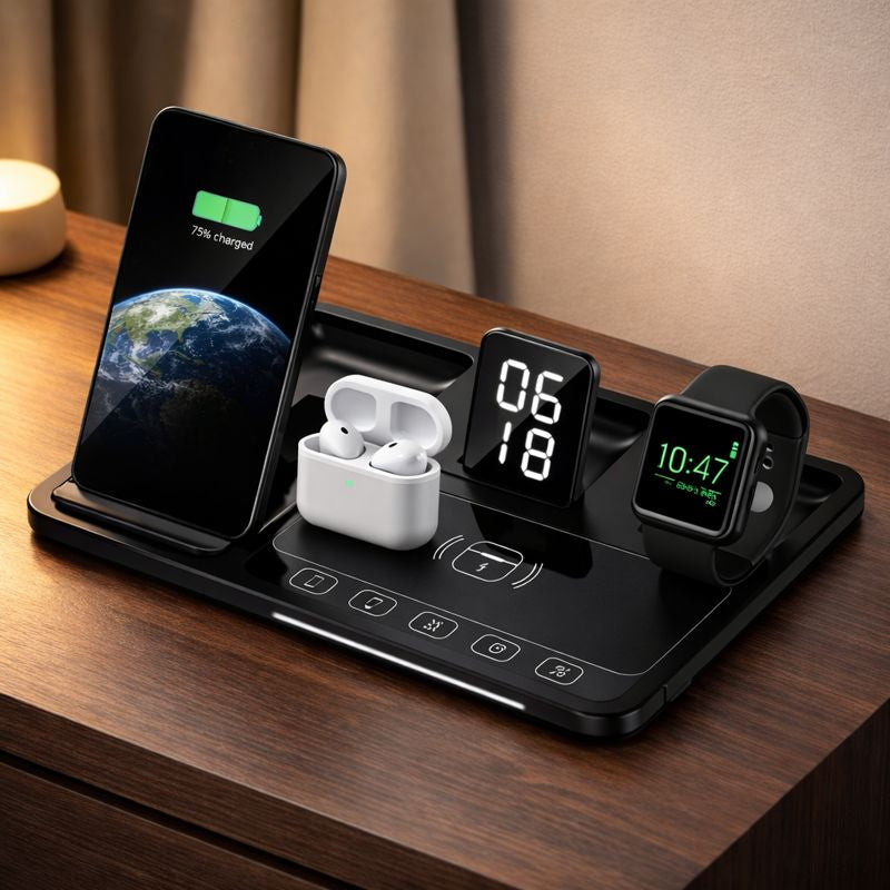 Statie de incarcare wireless, 30W, cu control tactil si incarcare rapida