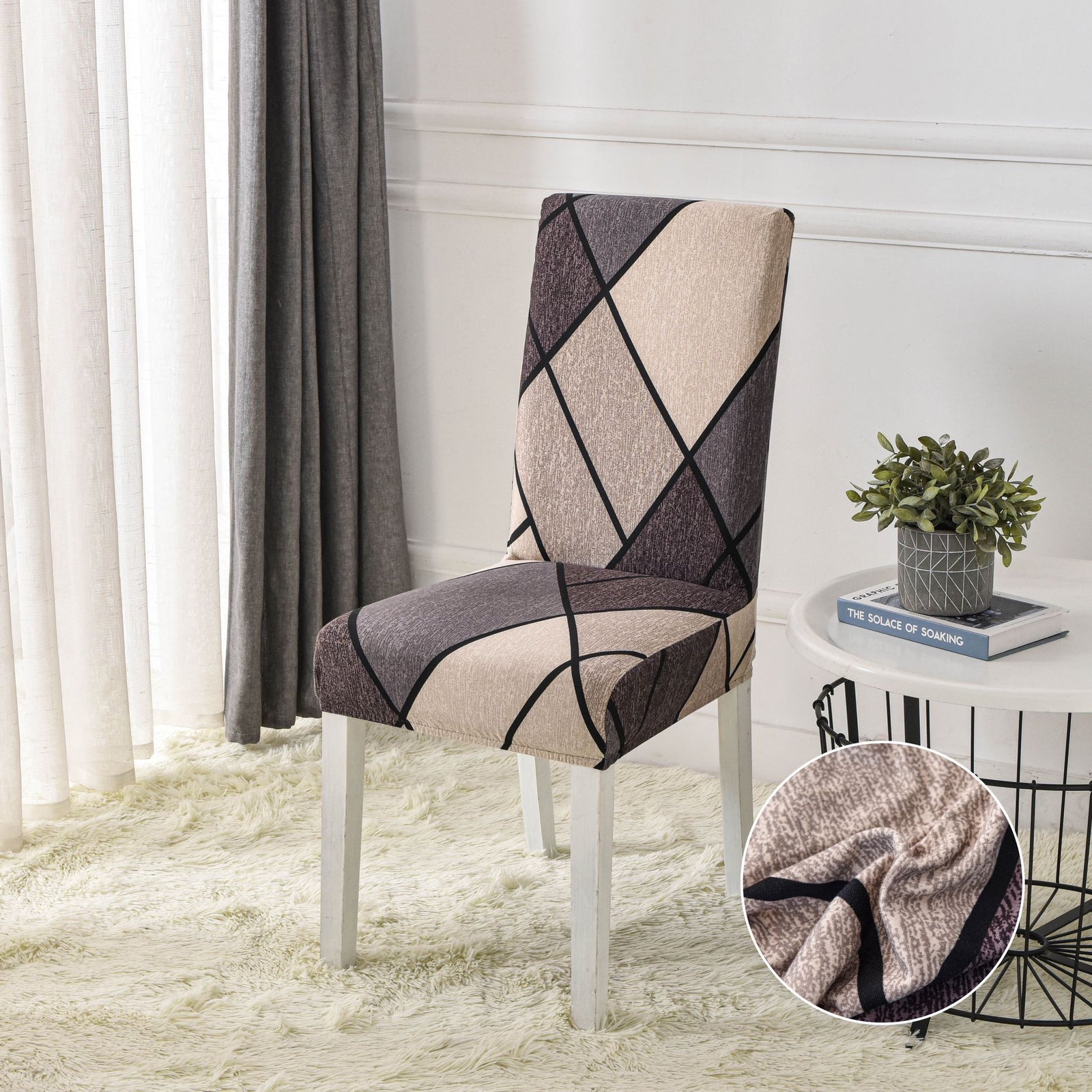 Set 6 huse universale, elastice, pentru scaun