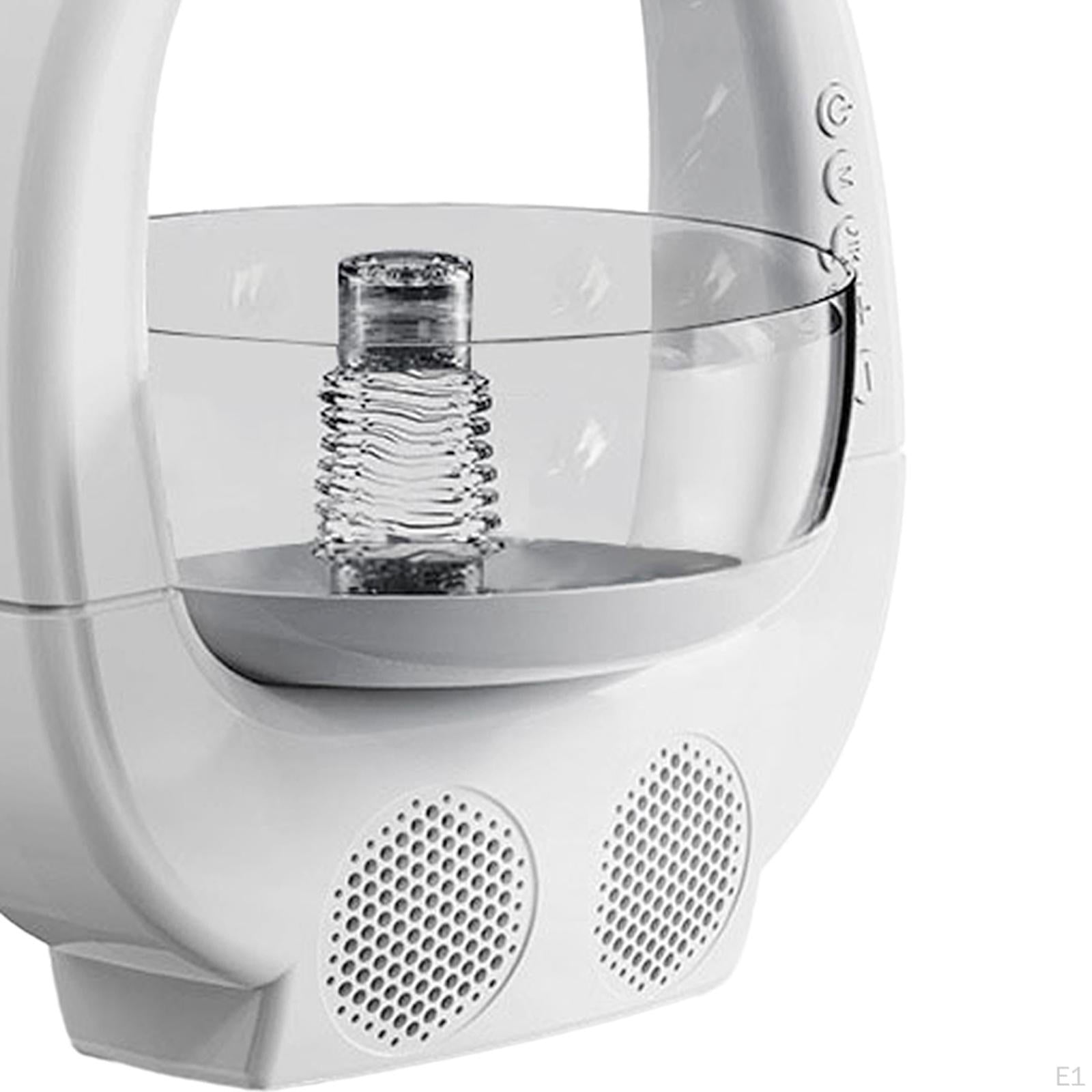 Umidificator cu Bol Decorativ, Boxa Bluetooth si Iluminare RGB, 700 ml, dimensiuni 23 x 25.6 x 16.2 cm, din ABS, alb