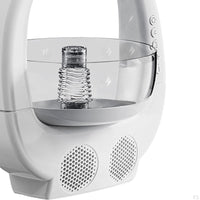 Umidificator cu Bol Decorativ, Boxa Bluetooth si Iluminare RGB, 700 ml, dimensiuni 23 x 25.6 x 16.2 cm, din ABS, alb