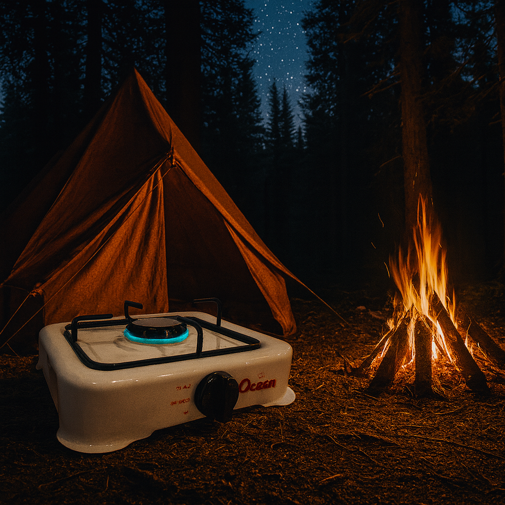 Aragaz portabil pe gaz cu un arzator – camping si uz casnic