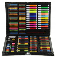 Set Pictura si Desen pentru Copii 168 Piese 24 Creioane Colorate 48 Cerate Pasteluri Acuarele Albastru - imagine principala