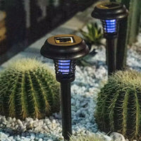Set 2 Lampi solare LED si capcana pentru insecte, senzor de lumina, grila de siguranta, buton Off/On1/On2, 600 mAh - imagine