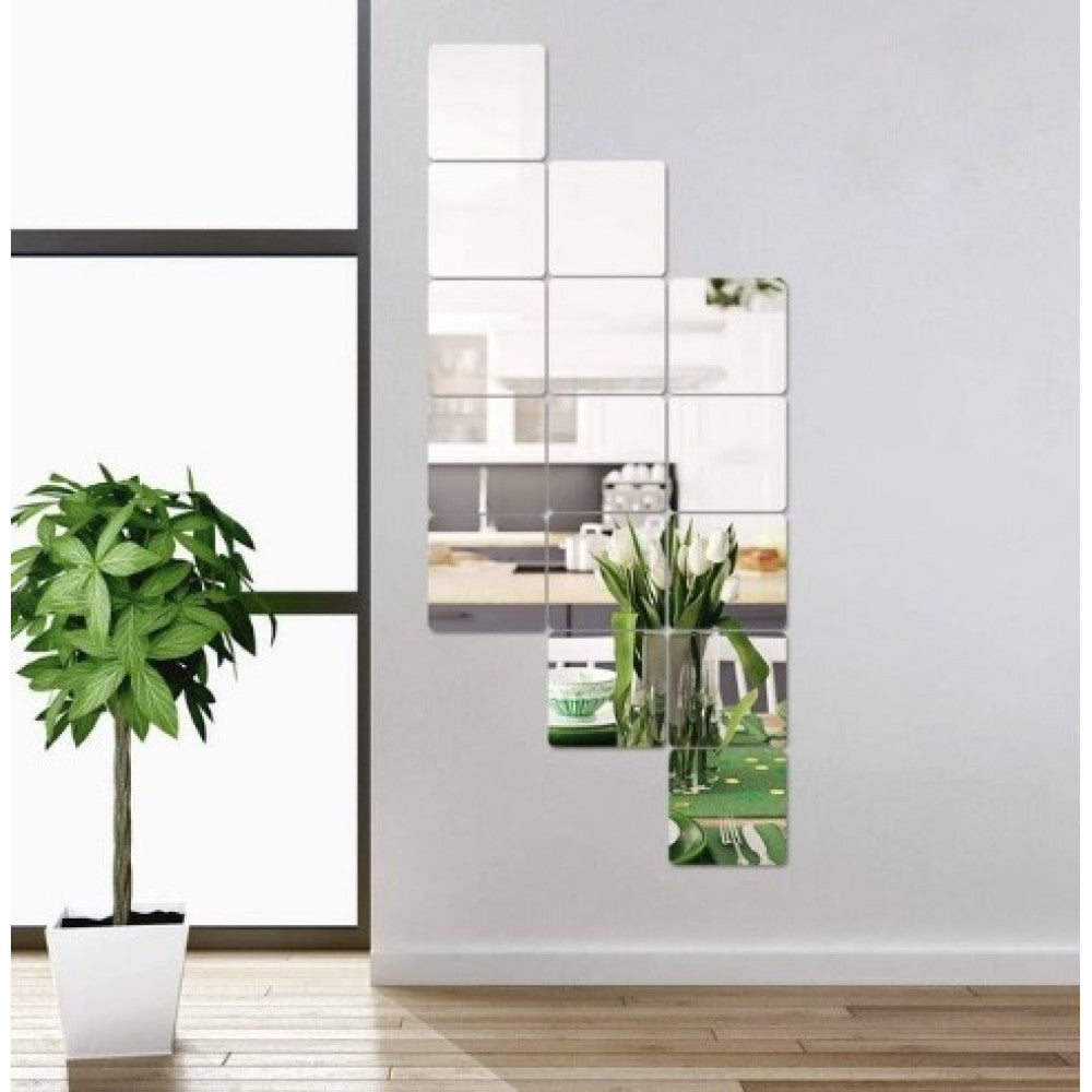 Set 32 oglinzi acrilice decorative design patrat