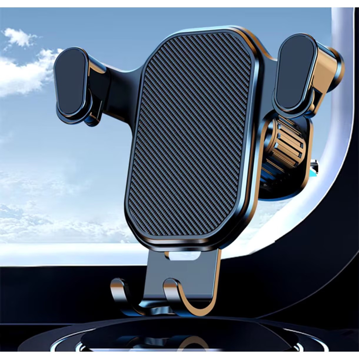 TLBShop Suport Auto Telefon Montare Grila Ventilatie Universal Negru - detaliu produs
