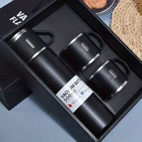 Set Cadou Termos 500ml cu 3 Cesti Inox Perete Dublu Pastreaza Bauturi Calde Reci 12 Ore Etans - detaliu produs