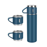 Set Cadou Termos 500ml cu 3 Cesti Inox Perete Dublu Pastreaza Bauturi Calde Reci 12 Ore Etans - detaliu produs