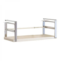 Raft suspendat pentru condimente – extensibil si rezistent, 45.5-62.5 x 22 x 16.5 cm, alb cu argintiu - imagine 6