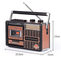 Radio retro portabil FP-319BT, Casetofon, MP3, bluetooth , USB/SD, FM/AM/SW, Negru - imagine 3