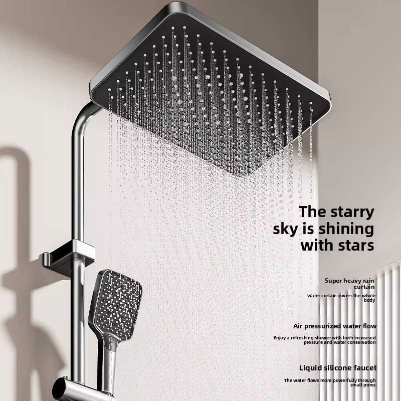 Set Dus Termostatic cu Afisaj Digital si Butoane Piano – Design Modern si Functii Avansate