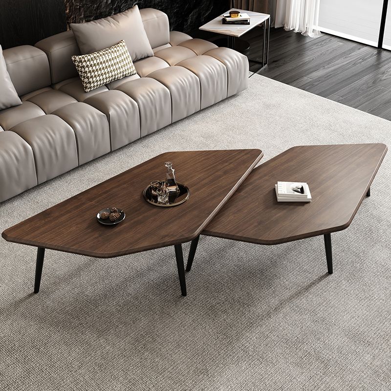 Set 2 mese cafea Gemini, design scandinav, model diamant, blat MDF 20mm