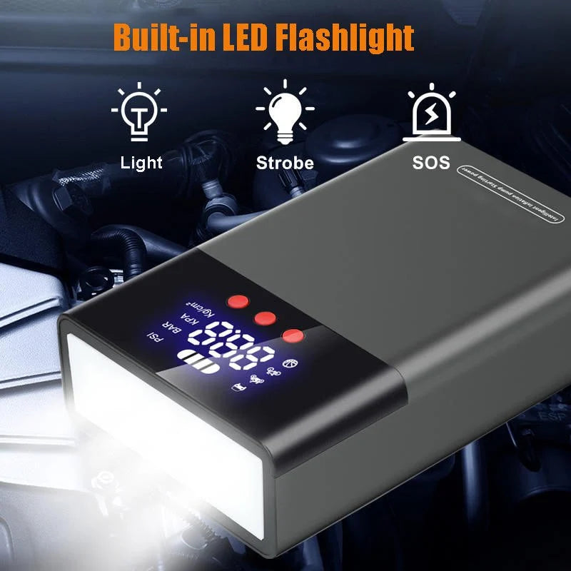 Jump Starter auto multifunctional 12V cu compresor aer 150 PSI si baterie 80000mAh