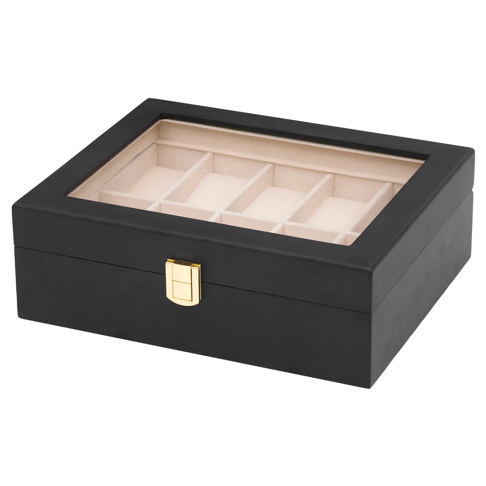 Cutie caseta din lemn pentru depozitare si organizare 10 ceasuri, model Premium