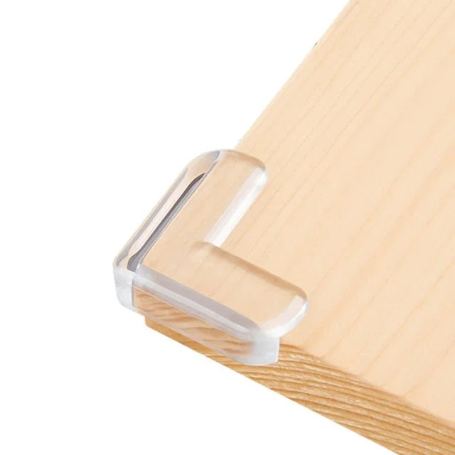 Set 4 Protectii Colturi Forma L Silicon Transparent 1.5x0.5x4.0 cm - imagine principala