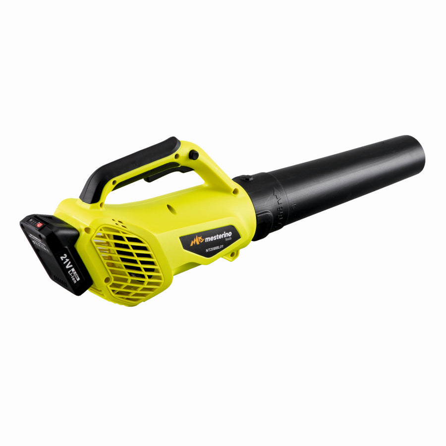 Suflanta frunze cu acumulator MESTERINO TOOLS NT20BBL01, putere 480W, debit 8.3 m3/minut, acumulator 2A / 21V, viteza aer 36 m/s
