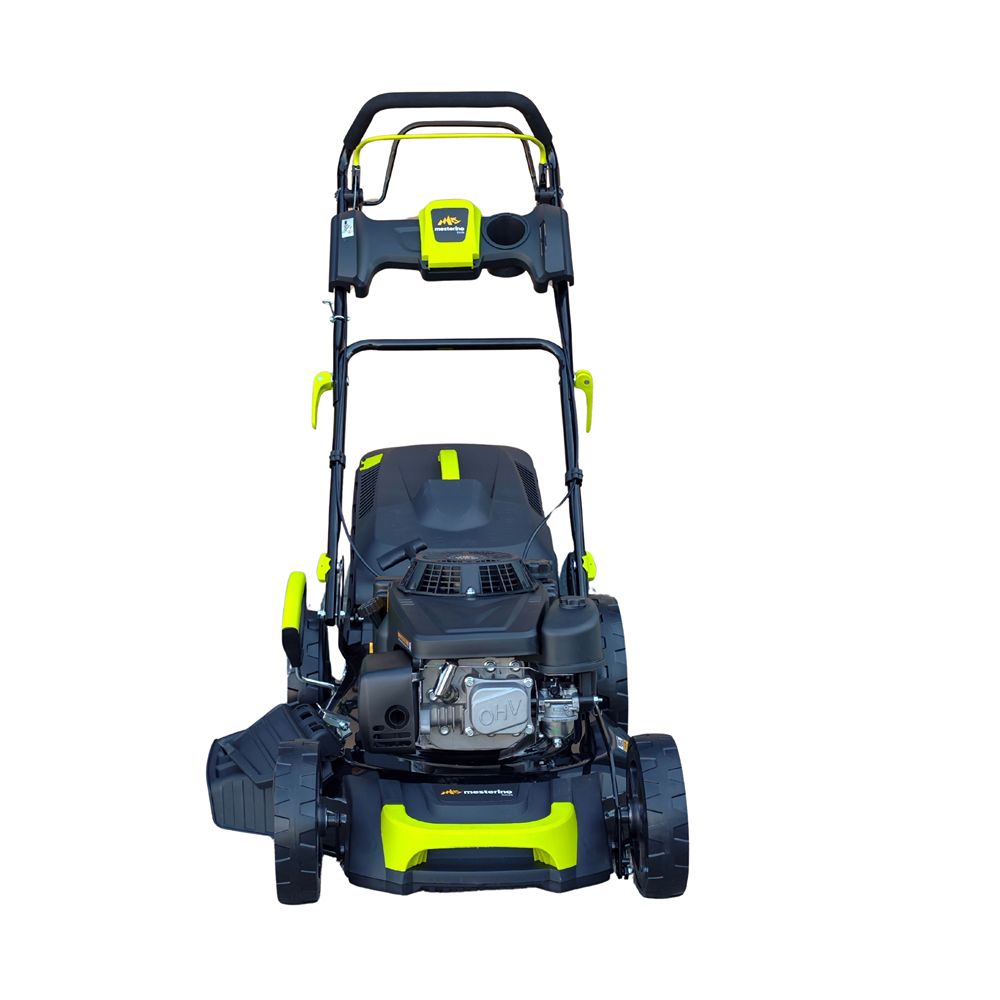 Masina autopropulsata pentru tuns iarba/gazon MESTERINO MTBJXPM51N-224, motor 4T LONCIN 224 cmc, 6.1 CP, latime taiere 51 cm, 8 nivele de taiere, sac colector 60 litri, evacuare laterala si mulcire