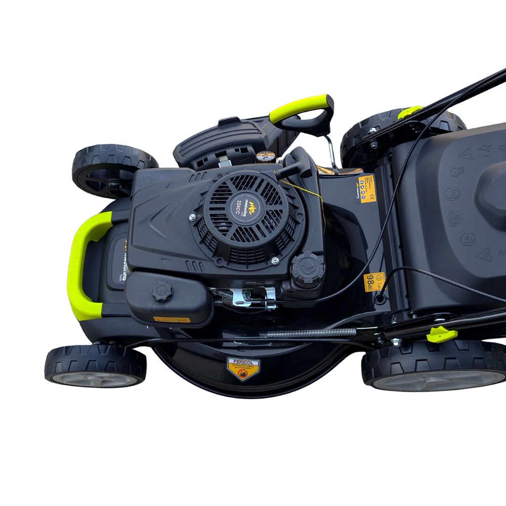 Masina autopropulsata pentru tuns iarba/gazon MESTERINO MTBJXPM51N-224, motor 4T LONCIN 224 cmc, 6.1 CP, latime taiere 51 cm, 8 nivele de taiere, sac colector 60 litri, evacuare laterala si mulcire