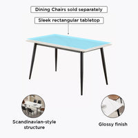 Masă de dining moderna din piatra sinterizata - imagine 8