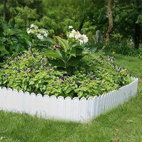 Set 6 bucati garduri decorative pentru gradina, albe, 1.2m x 22cm - imagine 7