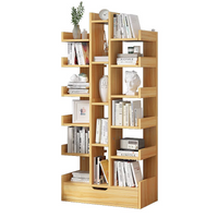 Biblioteca Tree of Knowledge cu 18 rafturi si sertar, 51x18x168cm - imagine 7