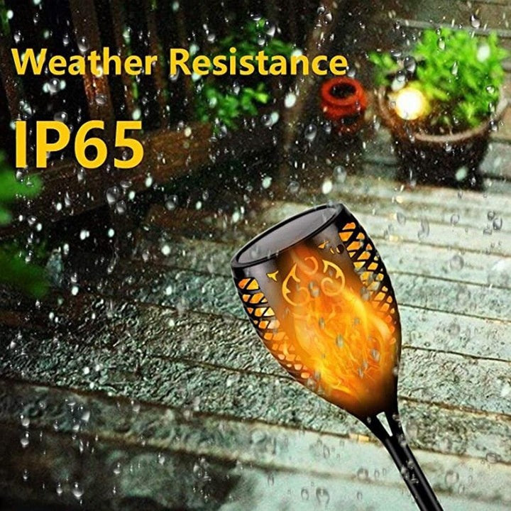Lampa solara tip torta cu efect flacara, varianta 61cm - imagine 3