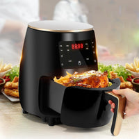 Friteuza cu aer cald, S-18 Air Fryer, 2400W, afisaj digital, LCD Touch control