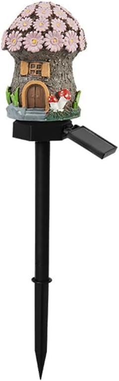 Lampa decorativa de gradina cu încarcare solara, model casuta din povesti