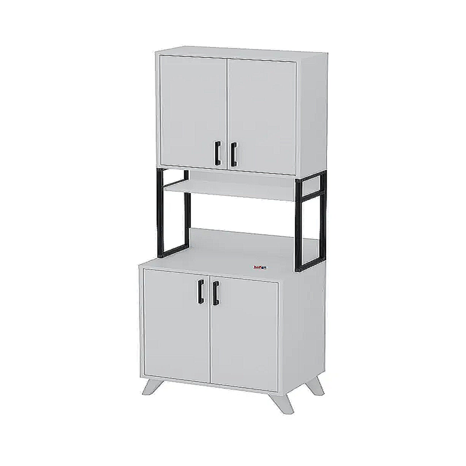 Dulap alb cu 4 uși, multifuncțional, modern, 61 x 25 x 202 cm, alb