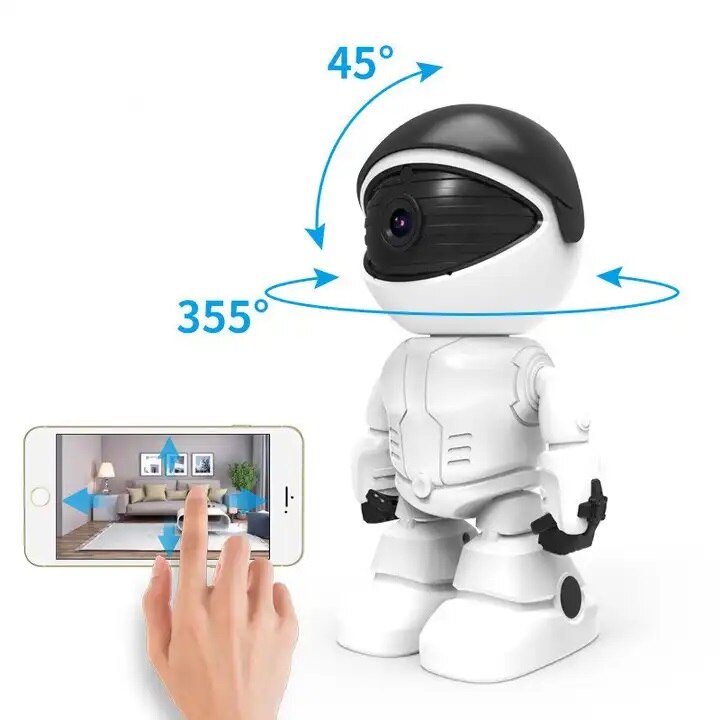 Camera Supraveghere Robot HD 1080P Wireless Audio Vedere Nocturna Infrarosu Rotire 360 Grade - imagine principala