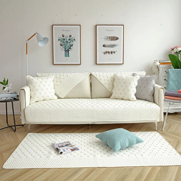 Perna decorativa din bumbac cu husa detasabila, 45 x 45 x 10 cm