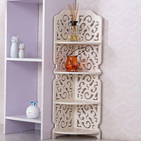 Etajera de colt decorativa cu 4 polite, 80x30 cm - imagine 4