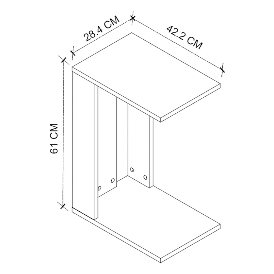Masuta de cafea pe roti, masuta living 90 x 42 cm cu blocaj roti mobilitate in living, raft inferior pentru reviste sau telecomanda, PAL melaminat 18 mm bicolor Pin + Antracit, stil modern industrial Pin/Antracit - detaliu 5