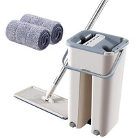 Set 5 rezerve pentru mop plat cu 2 cuve, microfibra, putere mare de absorbtie - imagine 2