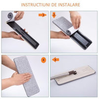Set 5 rezerve pentru mop plat cu 2 cuve, microfibra, putere mare de absorbtie - imagine 3