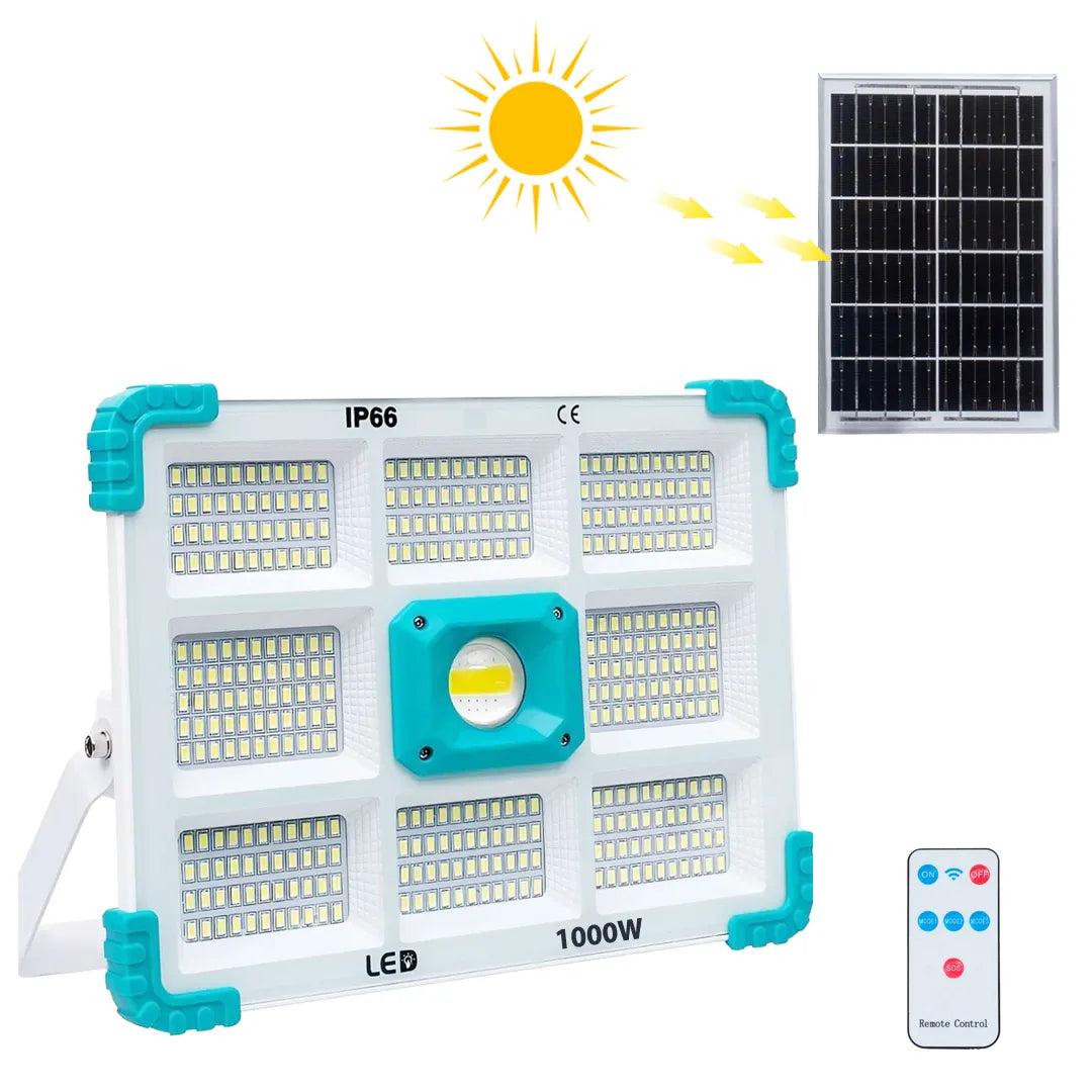 Proiector LED cu panou Solar 100W, 200W sau 300W