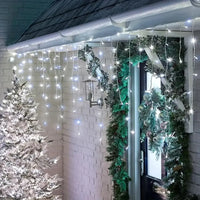 Instalatie Craciun 13 metri turturi, franjuri inegali cu 310 LED-uri - imagine 7