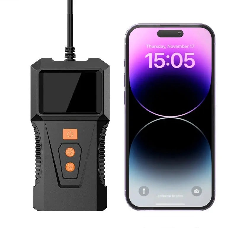 Endoscop multifunctional 1080P, eran 2 inch, camera HD cu cablu rigid impermeabil de 5m