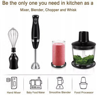 Set Blender 3 in 1 Sonifer SF-8044 cu putere 500W, Mixer vertical, functie Turbo, Multifunctional, alb - imagine 5