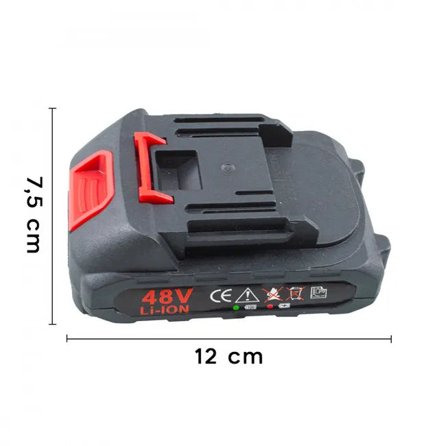 Acumulator 48V, compatibil cu motocoasa, bormasina, foarfeca electrica, 1500mAh