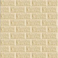 Tapet 3D Autoadeziv Model Caramida Crem 70x77cm Set 10 Bucati - detaliu produs
