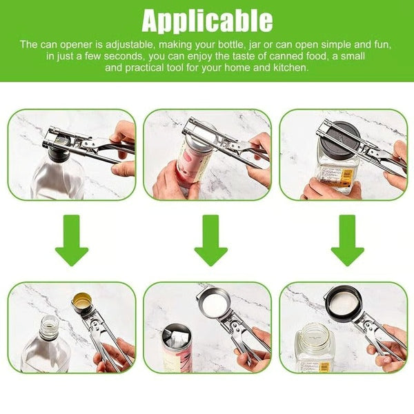 Deschizator reglabil pentru borcane otel inoxidabil capace 0-16 cm - detaliu produs