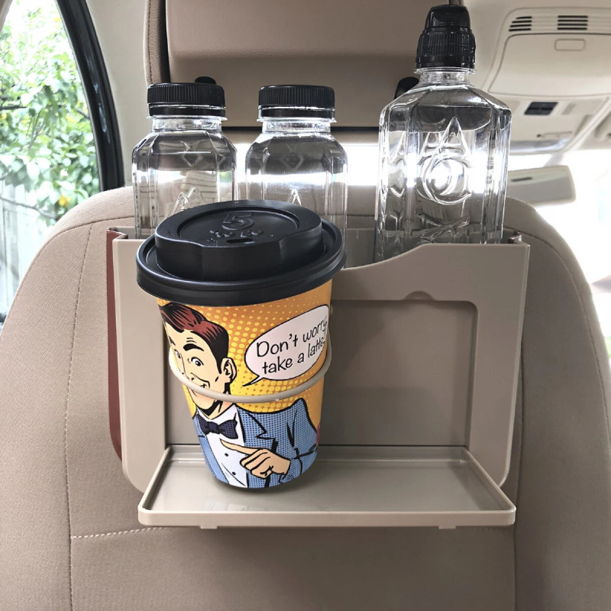 Set 2 organizatoare auto pliabile, montare la scaunul din spate, ABS, 25 x 16.2 x 3 cm