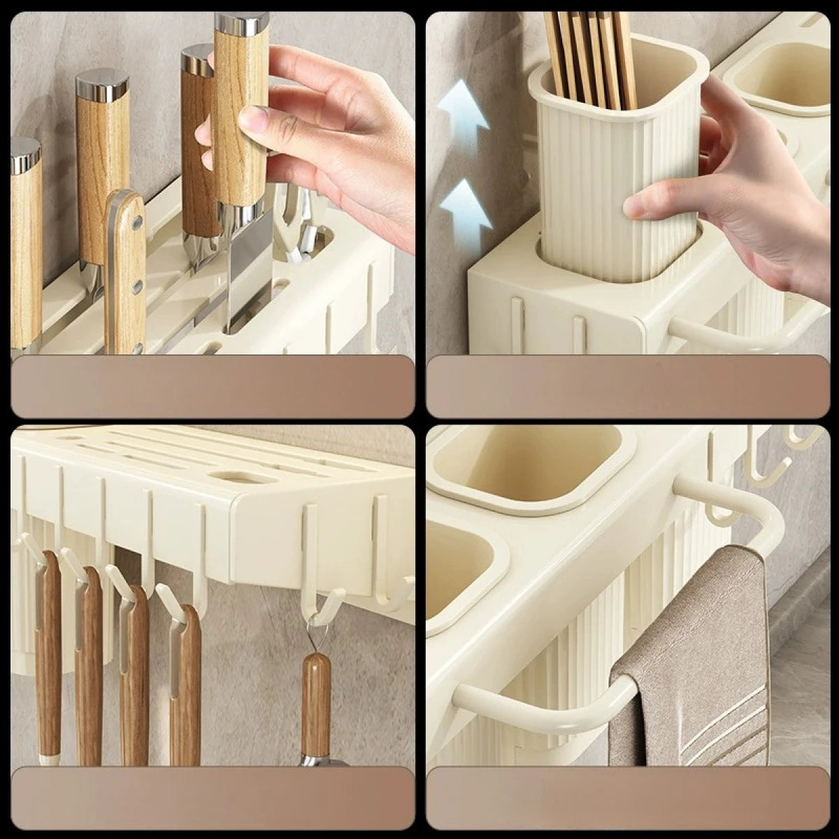 Suport dublu pentru bucatarie din metal, pliabil, 2 moduri de montare, multifunctional, 67 x 9 x 12 cm