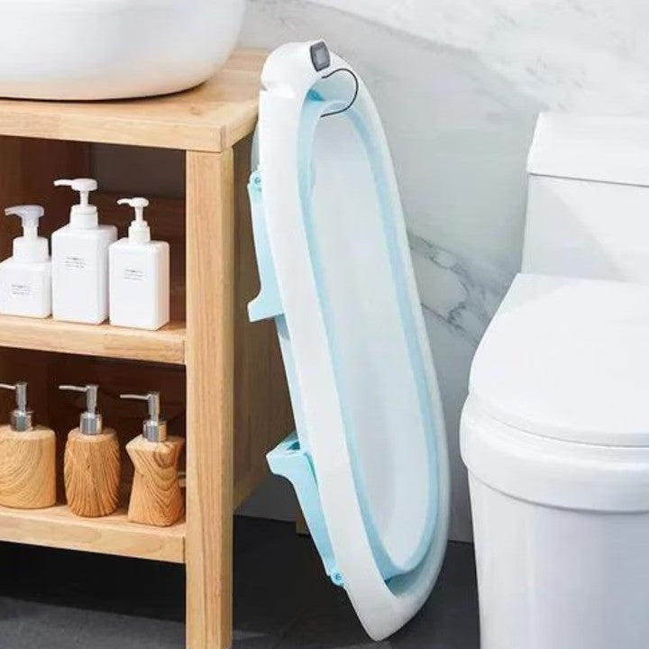 Cadita pliabila pentru bebelusi, cu suport pernuta, picioruse antiderapante