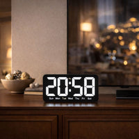 Ceas digital LED cu afisaj mare, 26x13 cm - imagine 3