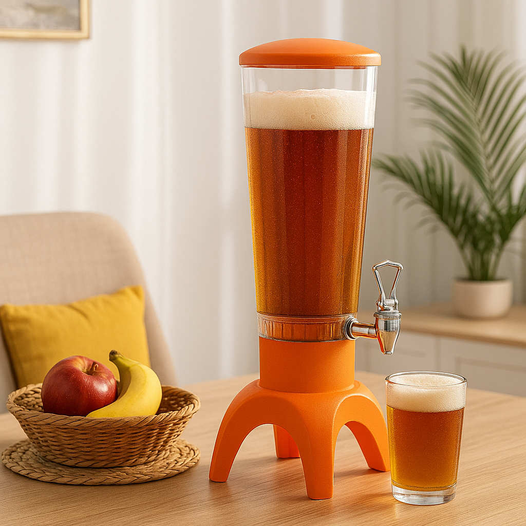 Dozator de bere cu Boxa Bluetooth, lumina LED RGB si Rezervor 3L