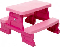 Masuta de picnic pentru 4 copii, 47 x 79 x 70 cm, maxim 35 kg, 2 ani+, Multicolor - imagine 2