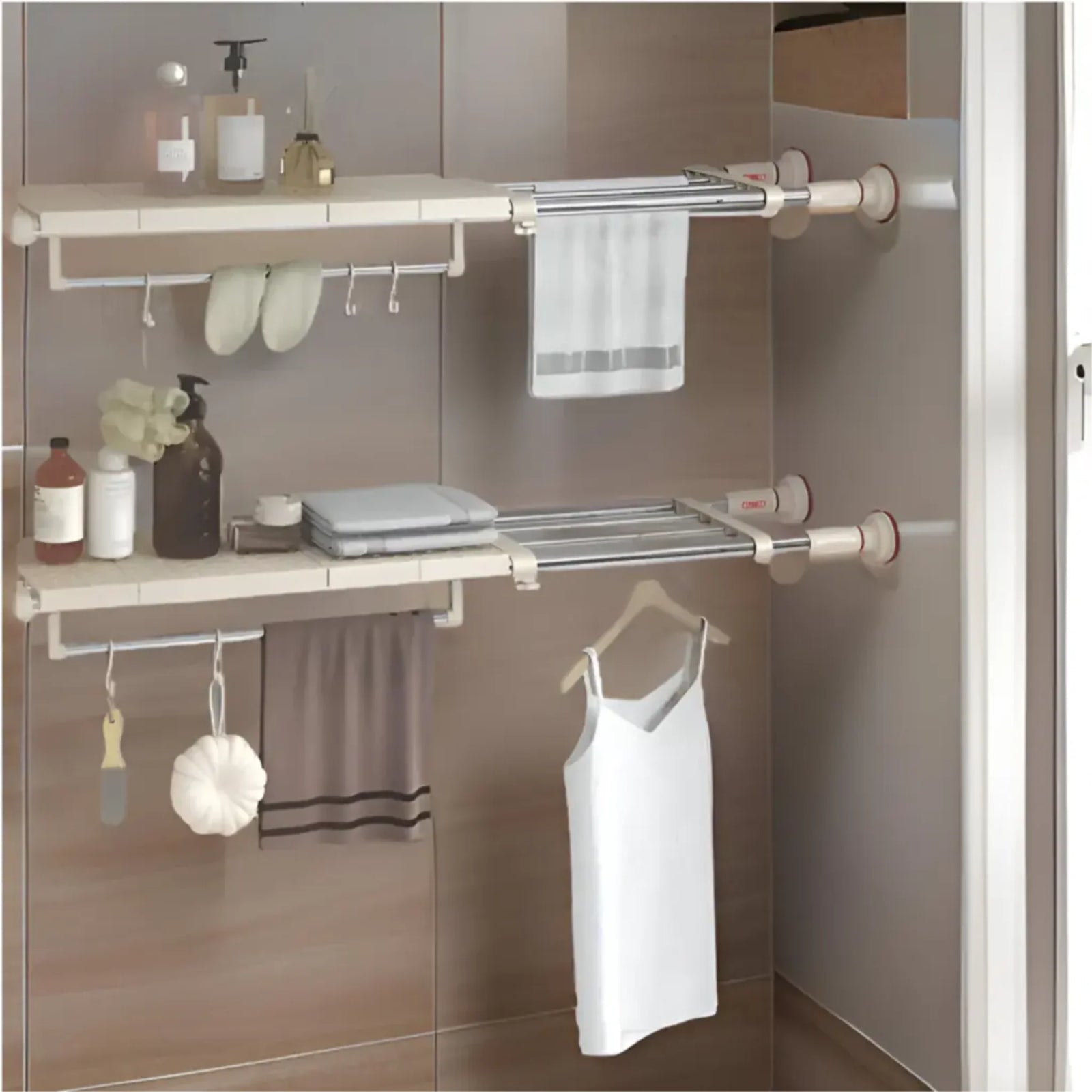 Separator telescopic multifunctional, extensibil 90–160 cm, din ABS și oțel Inoxidabil