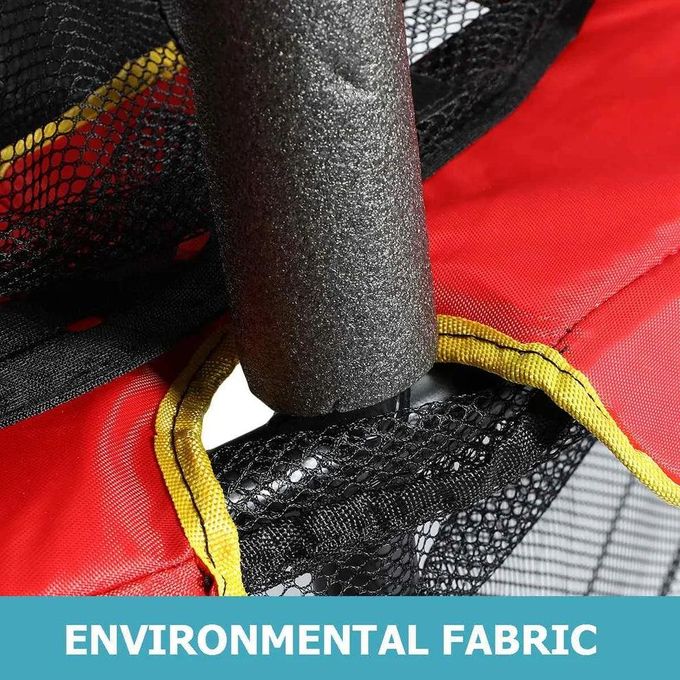 Trambulina cu plasa de protectie, metal + textil, 124x140 cm, 3 ani+
