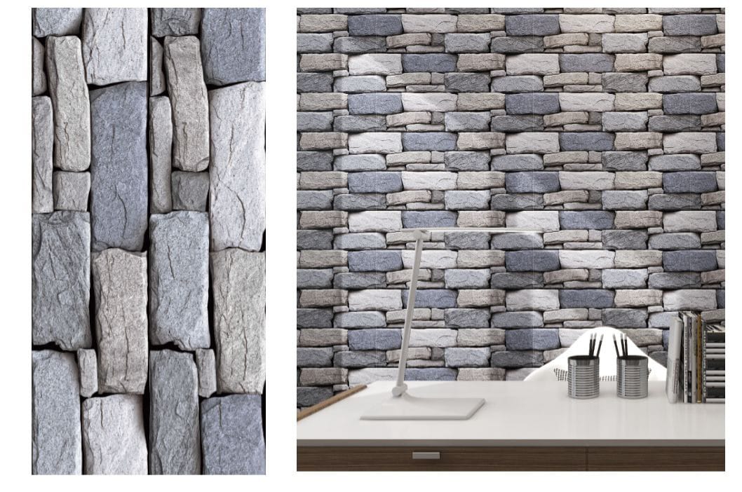 Tapet autoadeziv decorativ 30x60 model piatra albastra